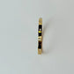 Zircon Studded Stainless Steel Gold Plated Bangle Bracelet - Yellow Gold